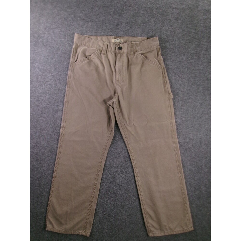 Blue Mountain Carpenter Pants Men 34X30 Khaki Utility Work Canvas Workwear
